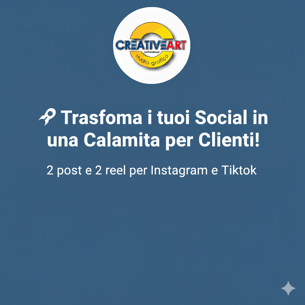 Gestione e Marketing per Social Media: 2 post e 2 reel (Instagram e Tiktok)